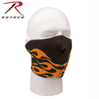 Rothco Neoprene Reversible Orange Flames Half Facemask