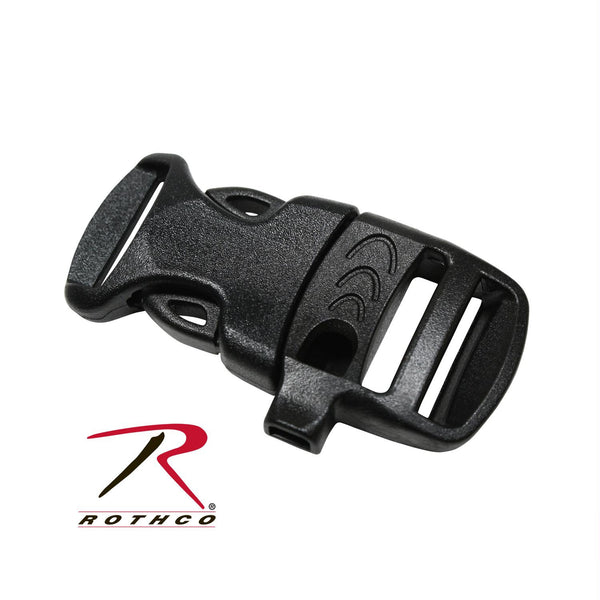 Rothco Whistle Side-Release Black Buckle 3-4"