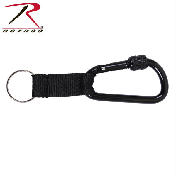 Rothco 80mm Locking Carabiner With Web Strap Ring