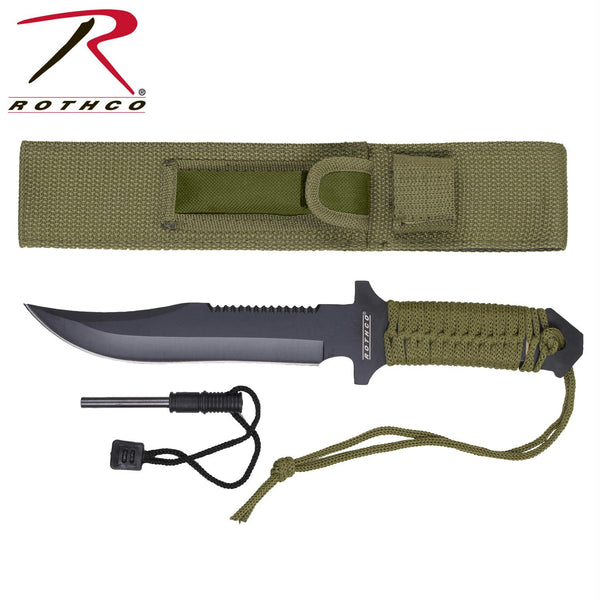 Rothco Paracord 7 Inch Knife with Fire Starter