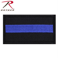 Rothco Thin Blue Line Patch With Hook Back