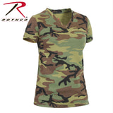 Rothco Womens Long Length Camo V-Neck T-Shirt