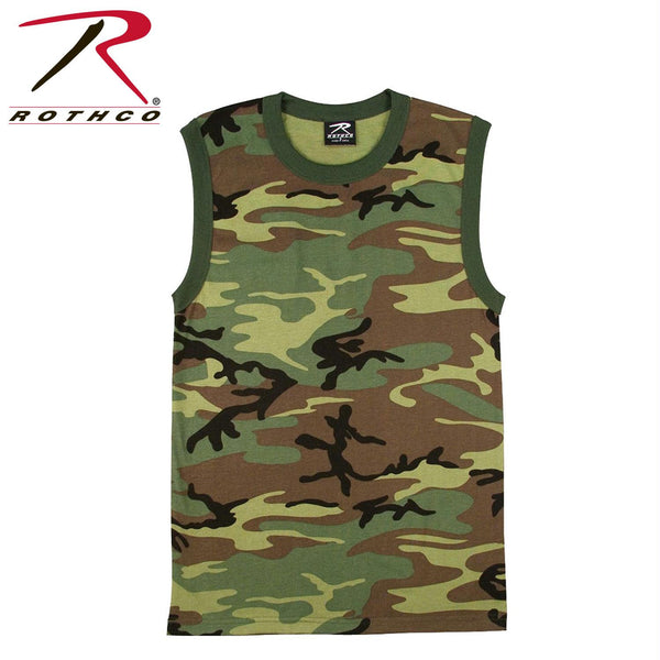 Rothco Woodland Camo Muscle Shirt