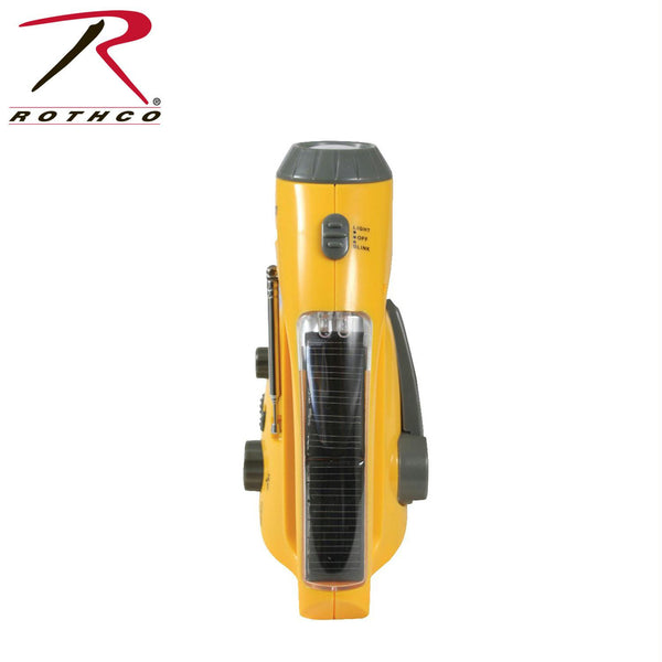 Rothco Solar-Wind Up Flashlight with Radio