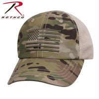 Rothco Multicam Mesh Back Tactical Cap With Embroidered US Flag